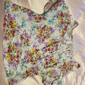 Floral Cold Shoulder Flowy Top